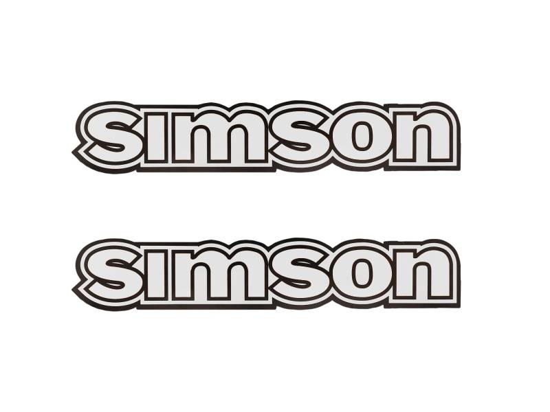 Set: Klebefolie Tank "SIMSON" klein - Weiß von AKF