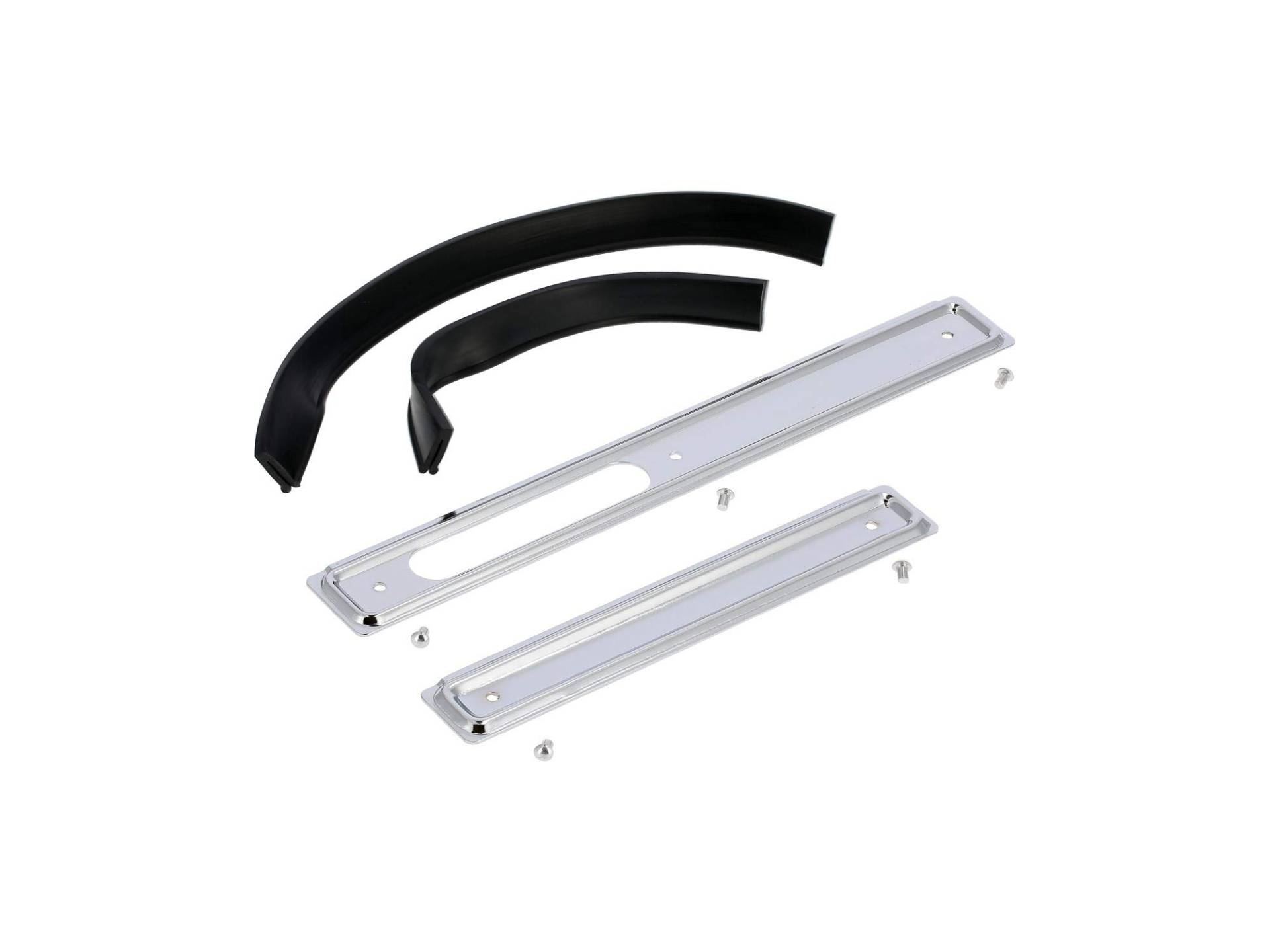 Set: Scheuerleisten rechts + links, Aluminium mit Keder und Nieten - für Simson KR51 Schwalbe Set: Scheuerleisten rechts + links, Aluminium mit Keder und Nieten - für Simson KR51 Schwalbe von AKF