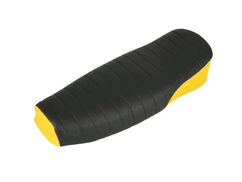 Sitzbank strukturiert, schwarz/gelb ohne Schriftzug - für Simson S50, S51, S70 Enduro von AKF