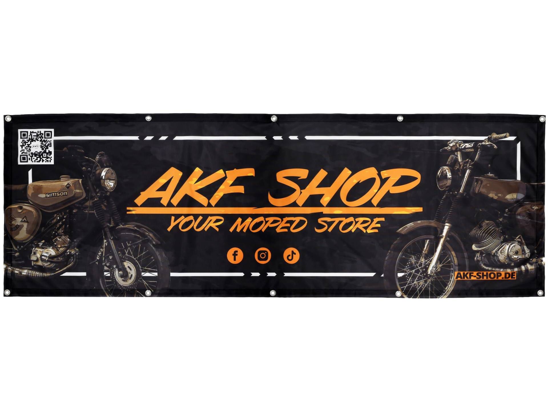 XL-Werkstattbanner AKF Shop - your moped store 215x73cm von AKF