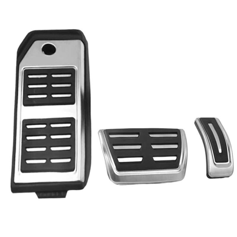 Auto Pedalauflagen Für Cayenne 2018 2019 2020 2021 2022 2023 Auto Accelerator Kraftstoff Bremspedal Fußstütze Pedale Pad Abdeckung Bremse Pedalkappen(at 3PCS) von AKFMKSN