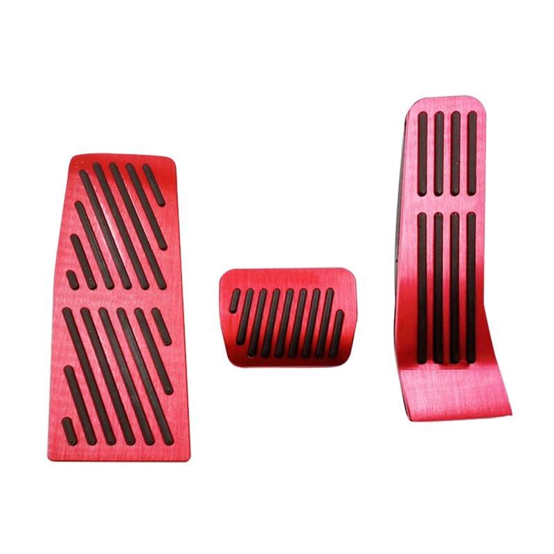 Auto Pedalauflagen Für Mazda 3 BP CX30 CX50 CX60 MX30 2019 2020 2021 2022 2023 Auto Fußstütze Pedal Gaspedal Bremspedale Abdeckung Bremse Pedalkappen(at 3pcs Red) von AKFMKSN