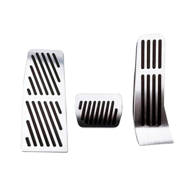 Auto Pedalauflagen Für Mazda 3 BP CX30 CX50 CX60 MX30 2019 2020 2021 2022 2023 Auto Fußstütze Pedal Gaspedal Bremspedale Abdeckung Bremse Pedalkappen(at 3pcs Silver) von AKFMKSN