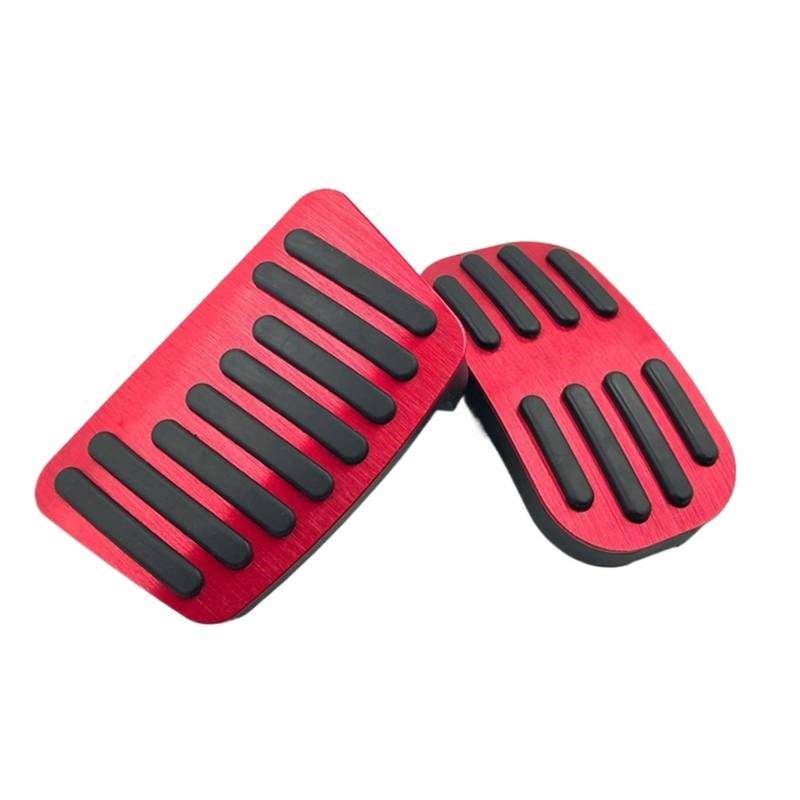 Auto Pedalauflagen Für Toyota Für Corolla E210 2019 2020 2021 2022 2023 Auto Accelerator Kraftstoff Bremse Fußstütze Pedale Platte Pad Abdeckung Bremse Pedalkappen(at 2pcs Red) von AKFMKSN