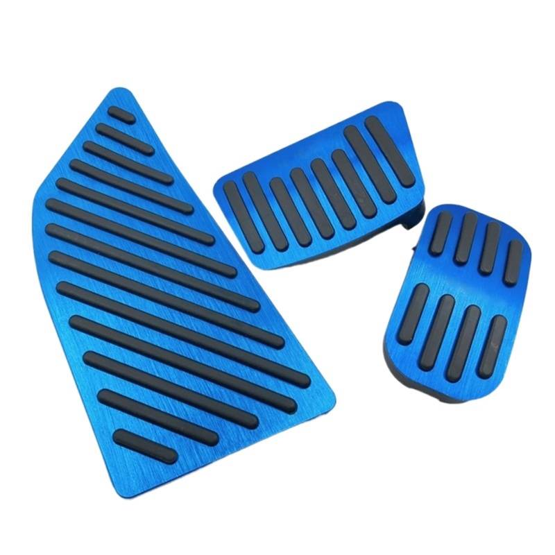 Auto Pedalauflagen Für Toyota Für Corolla E210 2019 2020 2021 2022 2023 Auto Accelerator Kraftstoff Bremse Fußstütze Pedale Platte Pad Abdeckung Bremse Pedalkappen(at 3pcs Blue) von AKFMKSN