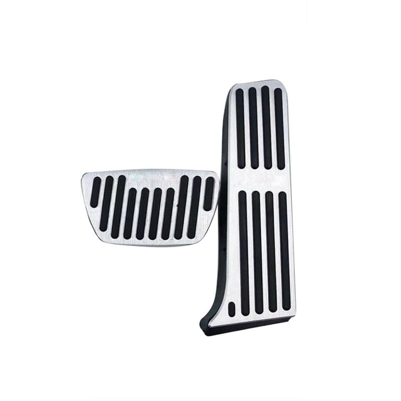 Auto Pedalauflagen Für Toyota Für Harrier XU80 2020 2021 2022 Auto Accelerator Kraftstoff Bremspedal Fuß Rest Pedale Abdeckung Pads Bremse Pedalkappen(2pcs Silver) von AKFMKSN