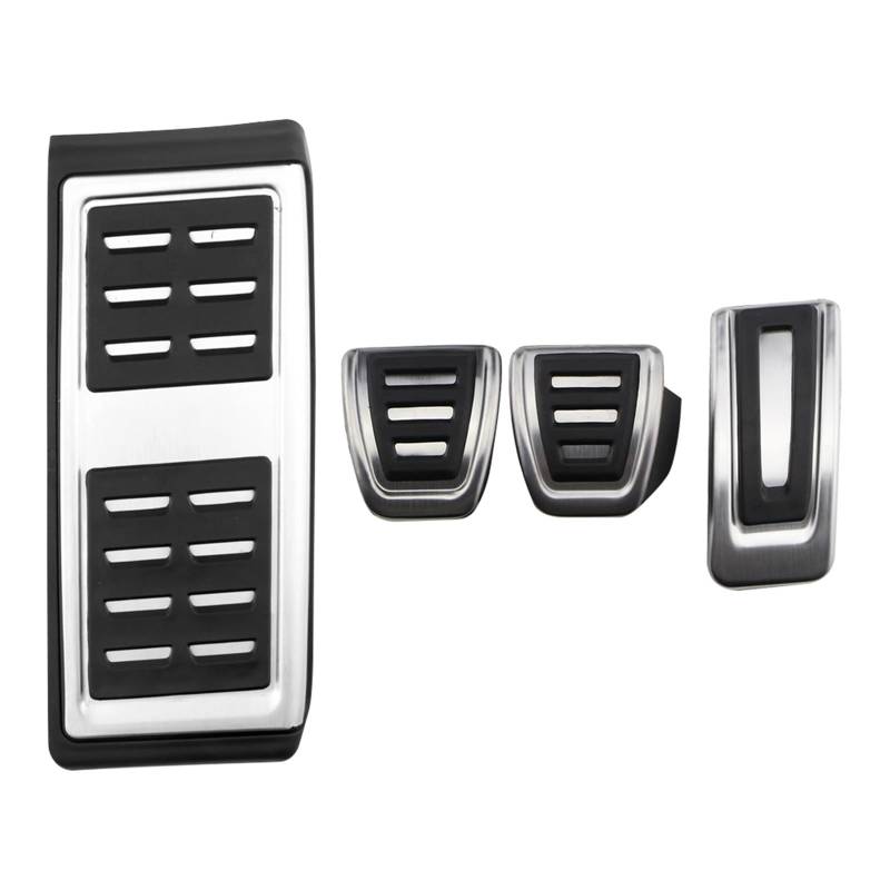 Auto Pedalauflagen Für VW Für Polo 2017 2018 2019 2020 2021 2022 LHD Auto Gas Bremspedal Schutz Pads Abdeckung Auto Pedal Pads Bremse Pedalkappen(MT with Rest) von AKFMKSN