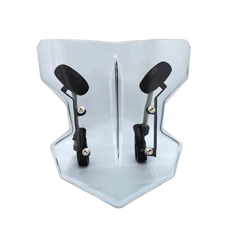 Motorrad Windschutzscheibe Für FZ1 FZ8 Für MT-01 Für MT-03 Für MT-07 Für MT-125 Für SR400 Für XJ600 XJR1300 Für XSR700 / Motorrad Windschutzscheibe Spoiler Motorrad Spoilerscheibe(Transparent Gray) von AKFMKSN