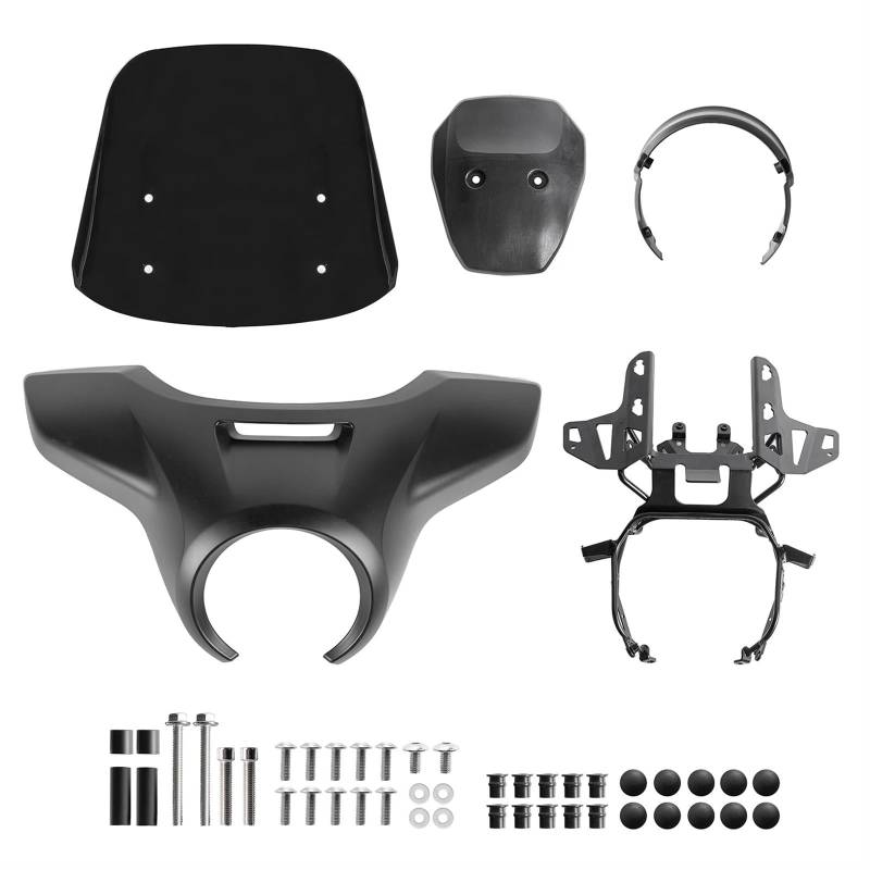Motorrad Windschutzscheibe Für Rebel Für CMX CM 1100 CMX1100 2021 2022 2023 2024/Windschutzscheibe Windschutz Motorrad Scheinwerfer Abdeckung Verkleidung Bildschirm Motorrad Spoilerscheibe(Matt Black- von AKFMKSN