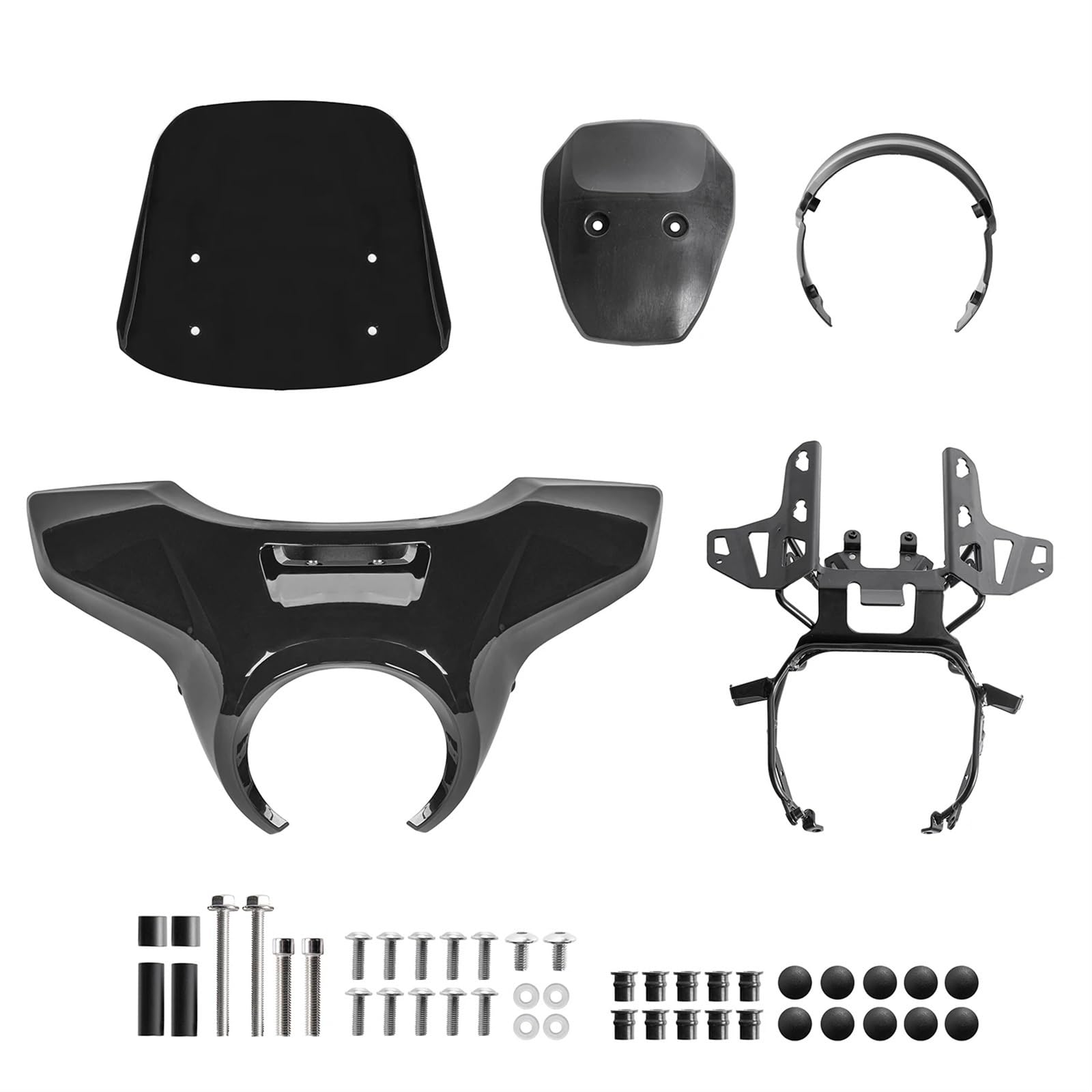 Motorrad Windschutzscheibe Für Rebel Für CMX cm 1100 CMX1100 2021 2022 2023 2024/Windschutzscheibe Windschutz Motorrad Scheinwerfer Abdeckung Verkleidung Bildschirm Motorrad Spoilerscheibe(Black-A) von AKFMKSN