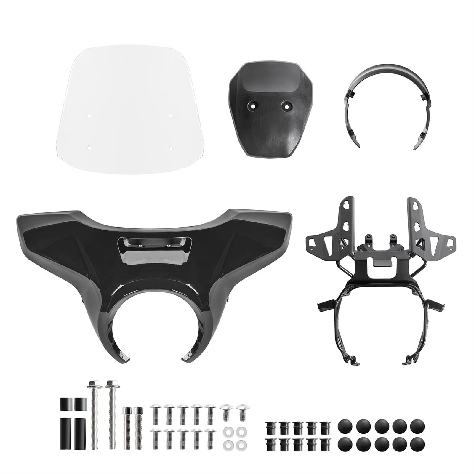 Motorrad Windschutzscheibe Für Rebel Für CMX cm 1100 CMX1100 2021 2022 2023 2024/Windschutzscheibe Windschutz Motorrad Scheinwerfer Abdeckung Verkleidung Bildschirm Motorrad Spoilerscheibe(Black-C) von AKFMKSN