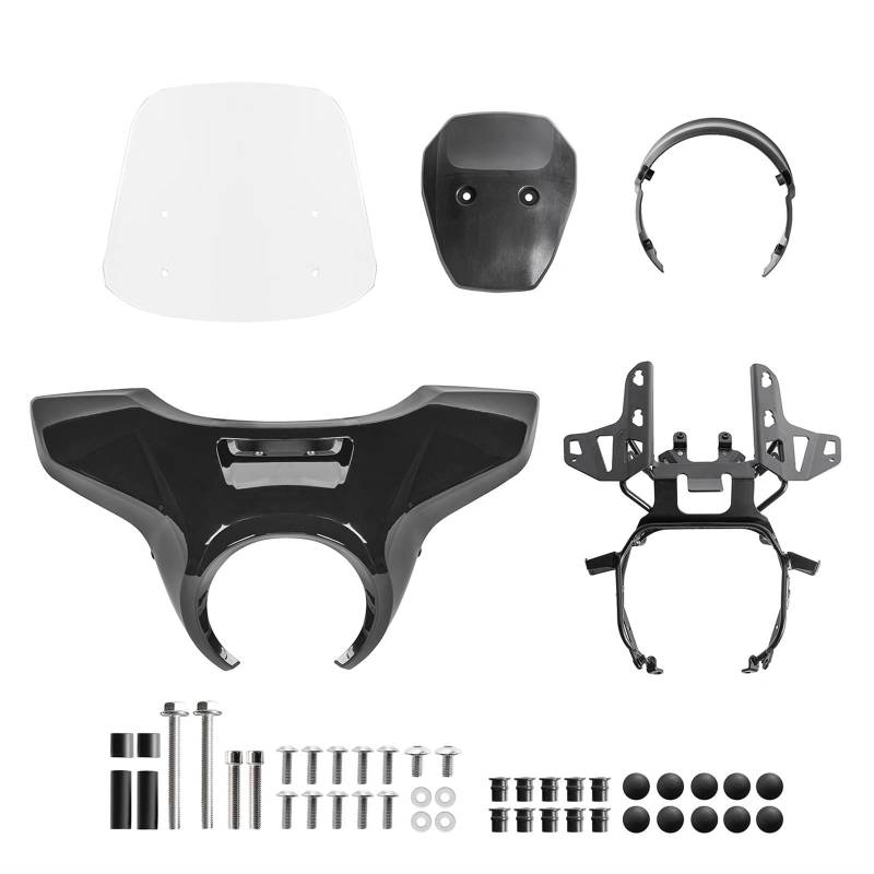 Motorrad Windschutzscheibe Für Rebel Für CMX cm 1100 CMX1100 2021 2022 2023 2024/Windschutzscheibe Windschutz Motorrad Scheinwerfer Abdeckung Verkleidung Bildschirm Motorrad Spoilerscheibe(Black-C) von AKFMKSN