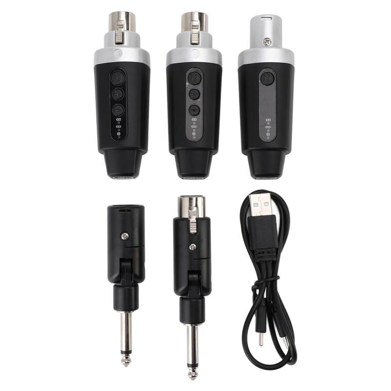 AKLOSIPY Der Drahtlose XLR-Sender und -Ermesser, 30-50 M, mit UHF-Mikrofon-Adapter-System für Kondensatordynamik-MICs, Li-Batterie 450mah von AKLOSIPY