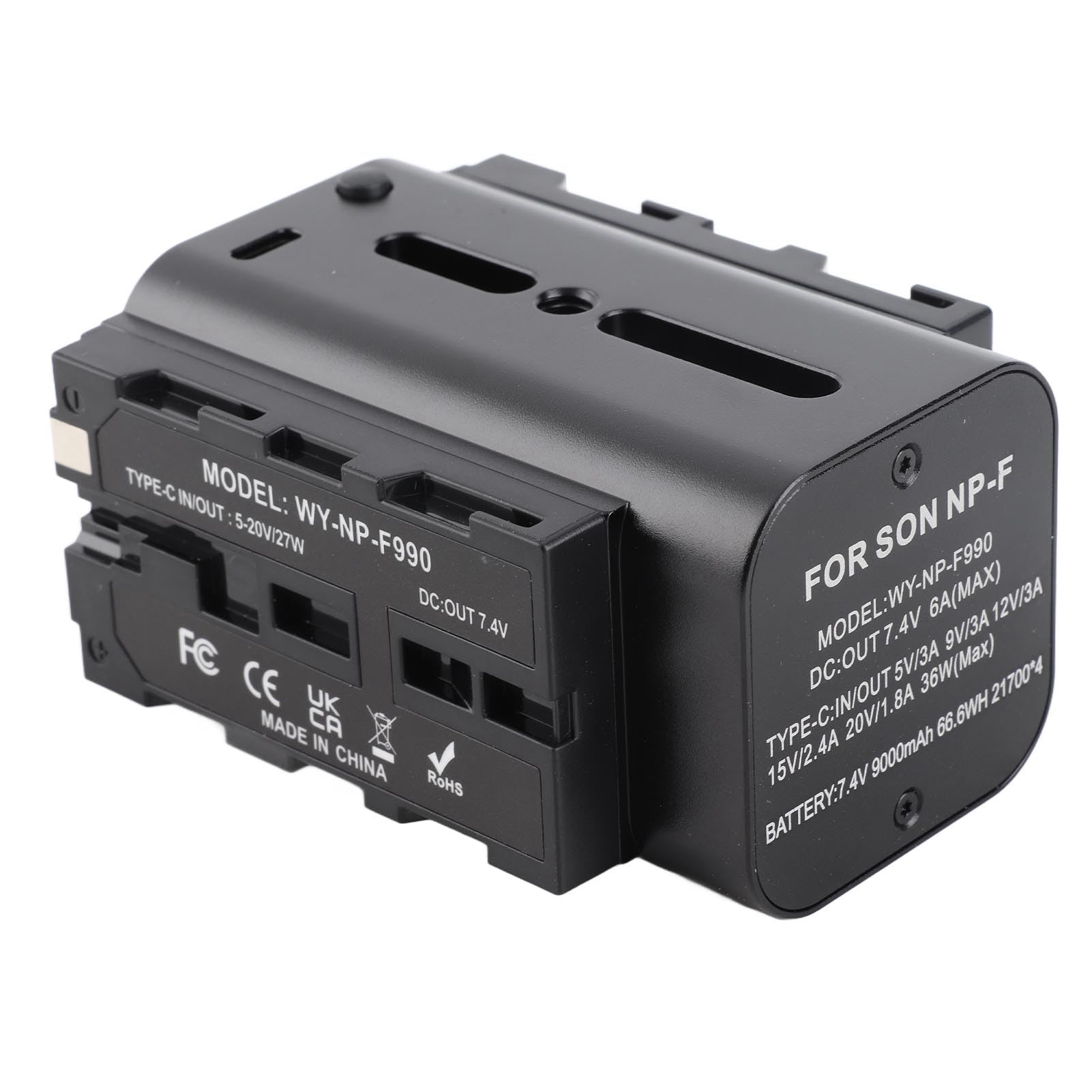 AKLOSIPY Dummy -Batterie -Strom -Adapter, NP F970 F550 F770 Doppelseitige Stromversorgungsmontage mit 1/4 Zoll Gewinde, DC 7,4V Typ C Stromversorgungsadapter und Anzeige für Drahtlose AKLOSIPY Dummy -Batterie -Strom -Adapter, NP F970 F550 F770 Doppelseitige Stromversorgungsmontage mit 1/4 Zoll Gewinde, DC 7,4V Typ C Stromversorgungsadapter und Anzeige für Drahtlose von AKLOSIPY