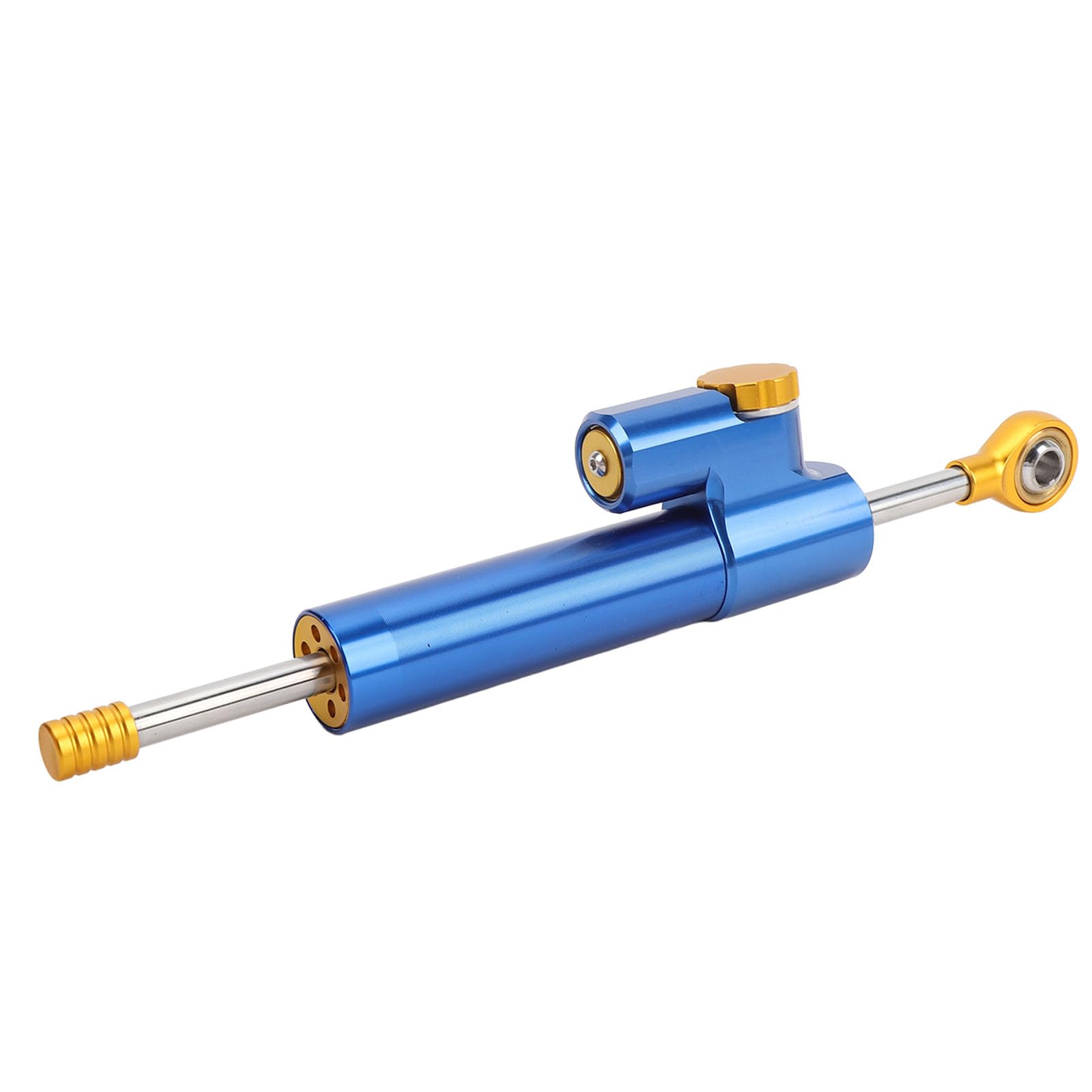 Motorrad-Stee-Dämpfer, Motorrad-Stee-Dämpfer, Universelle Passform, Erhöht die Stabilität, Stee-Stabilisator für Motorräder, Schwarz + Silber (Blau+Gold) von AKLOSIPY