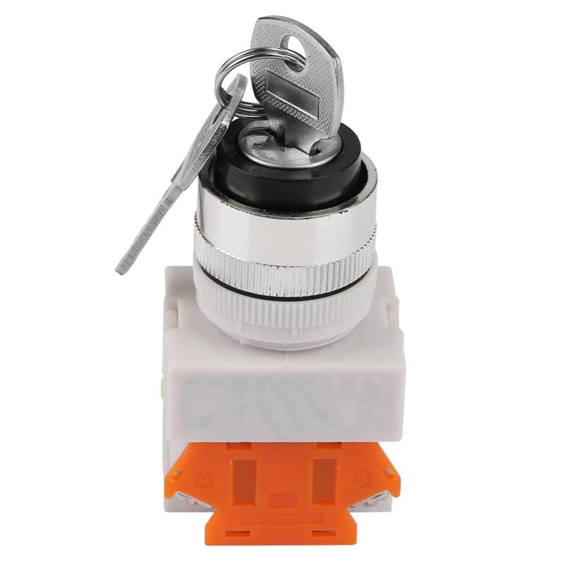 Schlüsselschalter 2 Positionen 2 Tasten 22 mm Montage LAY37 11Y 21 2 Positionen Dies ist ein Schlüsselschalter mit 2 Rollen Sinterruttore Ave 220 V Schlüsselschalter 12 V 120 V von AKLOSIPY