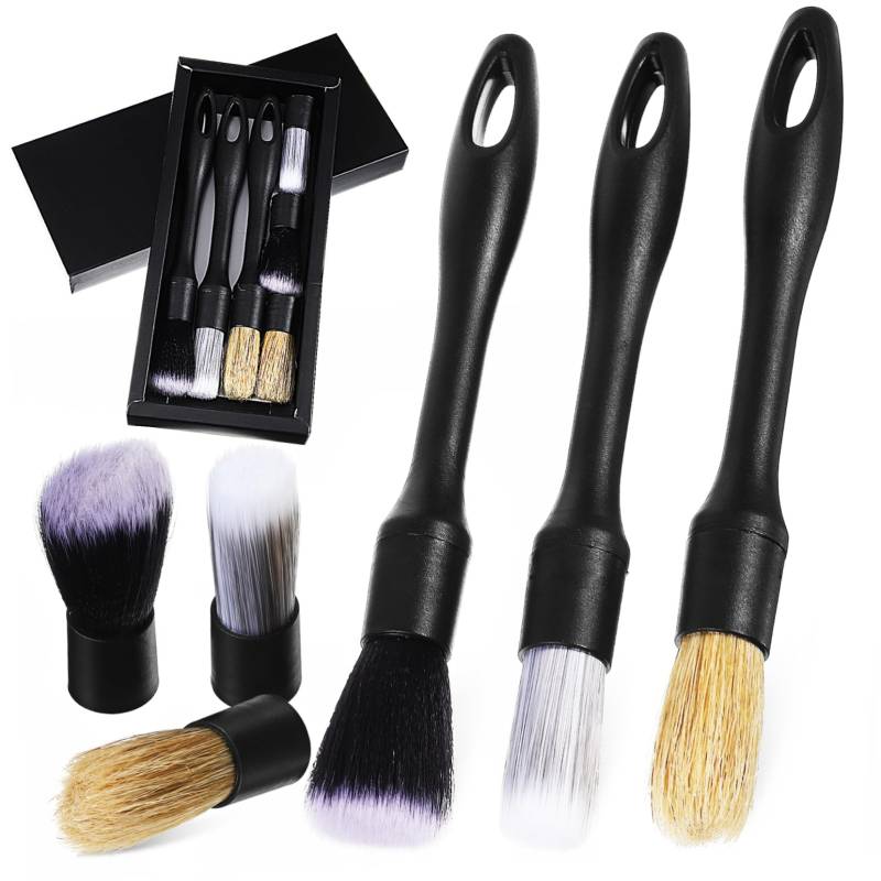 AKOOSY 1Satz Auto Detail Pinsel Set Teiliges Reinigungsset für Innenraum Enthält Ersatzbürstenköpfe Armaturenbrett Mittelkonsole und Bildschirm für Autobesitzer von AKOOSY
