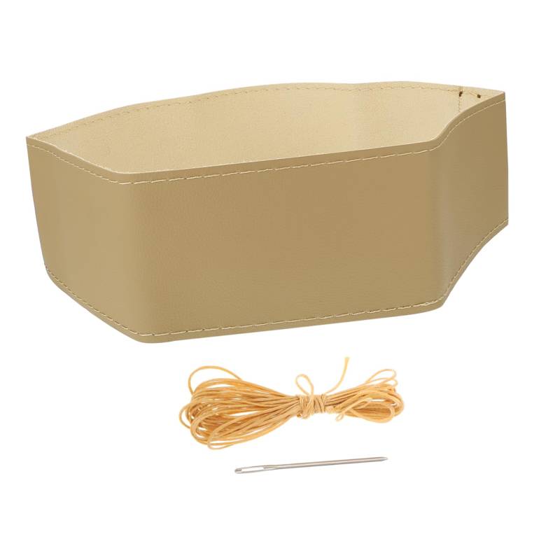 AKOOSY Lenkradumhüllung lenkradabdeckung Lenkradbezug Auto lenkung Abdeckung Lenkungsabdeckung Leder Beige von AKOOSY
