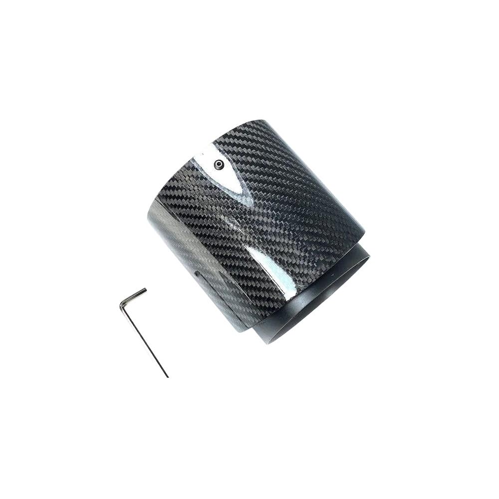 1 Stück Carbon-Schalldämpferrohre Für S R55 R56 R57 R58 R59 R60 R61 F54 F56 F57 F60 JCW Auspuffspitzen Endrohr Schalldämpfer(72MM-95MM Black) von AKOUFALL