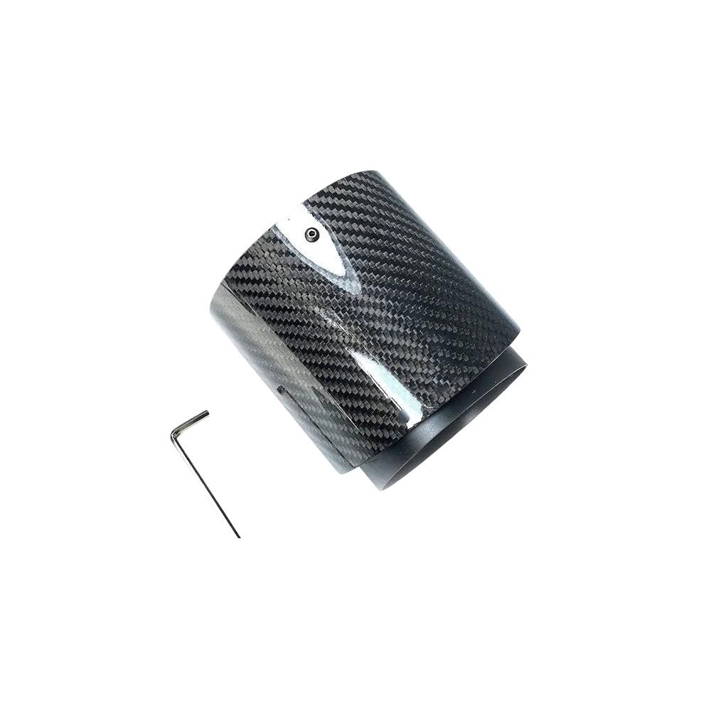 1 Stück Carbon-Schalldämpferrohre Für S R55 R56 R57 R58 R59 R60 R61 F54 F56 F57 F60 JCW Auspuffspitzen Endrohr Schalldämpfer(85MM-105MM Black) von AKOUFALL