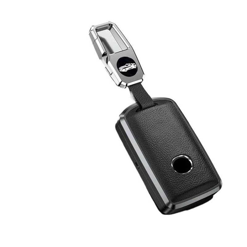 SchlüSselgehäuse Leder Metall Auto Fernbedienung Schlüssel Fall Abdeckung Shell Fob Halter Fob Zubehör Für Mazda 3 6 Cx30 MX30 Cx9 X9 Cx5 X5 Cx8 MX5 Ss30 AutoschlüSsel Hülle(Black Set) von AKOUFALL
