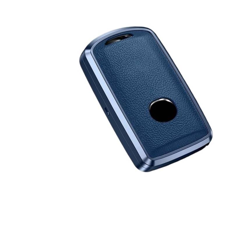 SchlüSselgehäuse Leder Metall Auto Fernbedienung Schlüssel Fall Abdeckung Shell Fob Halter Fob Zubehör Für Mazda 3 6 Cx30 MX30 Cx9 X9 Cx5 X5 Cx8 MX5 Ss30 AutoschlüSsel Hülle(Blue) von AKOUFALL