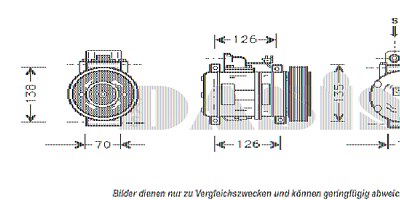 Aks Dasis Kompressor, Klimaanlage [Hersteller-Nr. 850709N] für Mercedes-Benz von AKS DASIS