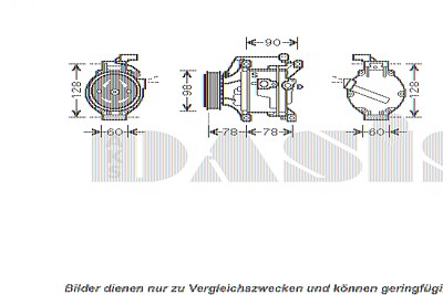 Aks Dasis Kompressor, Klimaanlage [Hersteller-Nr. 850728N] für Toyota von AKS DASIS