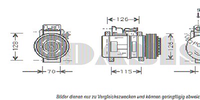 Aks Dasis Kompressor, Klimaanlage [Hersteller-Nr. 851033N] für Mercedes-Benz von AKS DASIS