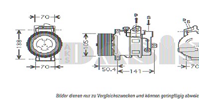 Aks Dasis Kompressor, Klimaanlage [Hersteller-Nr. 851853N] für Mercedes-Benz von AKS DASIS