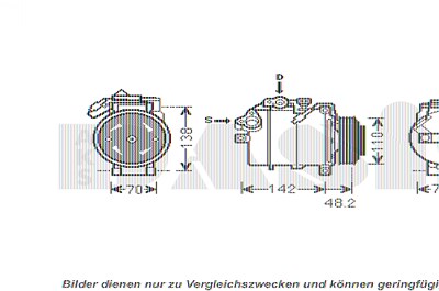 Aks Dasis Kompressor, Klimaanlage [Hersteller-Nr. 851907N] für BMW von AKS DASIS