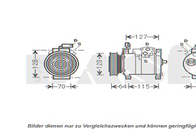 Aks Dasis Kompressor, Klimaanlage [Hersteller-Nr. 851915N] für Chrysler von AKS DASIS