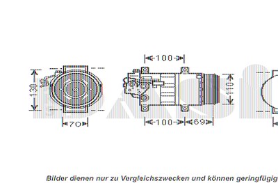 Aks Dasis Kompressor, Klimaanlage [Hersteller-Nr. 852589N] für Mercedes-Benz von AKS DASIS