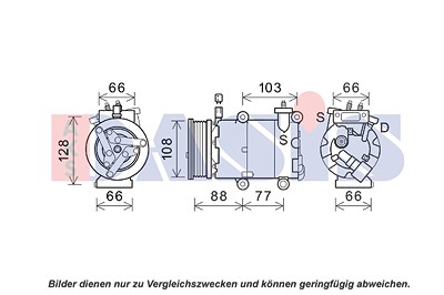 Aks Dasis Kompressor, Klimaanlage [Hersteller-Nr. 852747N] für Ford von AKS DASIS