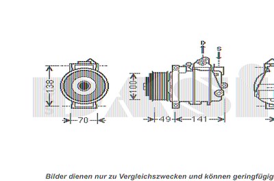 Aks Dasis Kompressor Klimaanlage [Hersteller-Nr. 852584N] für Mercedes-Benz von AKS DASIS