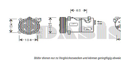 Aks Dasis Kompressor Klimaanlage [Hersteller-Nr. 852970N] für Volvo von AKS DASIS