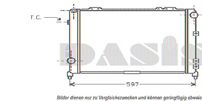 Aks Dasis Kühler, Motorkühlung [Hersteller-Nr. 010230N] für Alfa Romeo von AKS DASIS