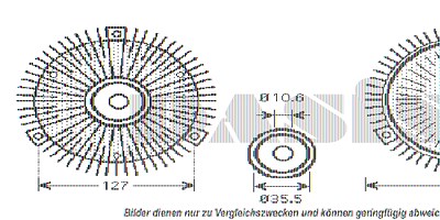 Aks Dasis Kupplung, Kühlerlüfter [Hersteller-Nr. 128100N] für Mercedes-Benz von AKS DASIS