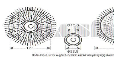 Aks Dasis Kupplung, Kühlerlüfter [Hersteller-Nr. 128120N] für Mercedes-Benz von AKS DASIS