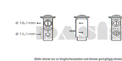 Aks Dasis Expansionsventil, Klimaanlage [Hersteller-Nr. 840107N] für Mercedes-Benz von AKS DASIS