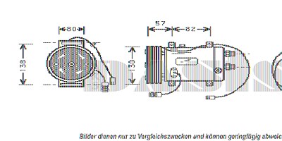 Aks Dasis Kompressor, Klimaanlage [Hersteller-Nr. 850555N] für Audi von AKS DASIS