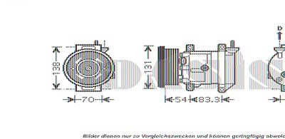 Aks Dasis Kompressor, Klimaanlage [Hersteller-Nr. 851675N] für Chevrolet, Gm Korea von AKS DASIS