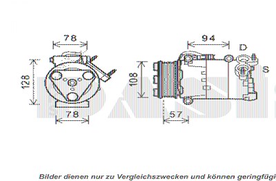 Aks Dasis Kompressor, Klimaanlage [Hersteller-Nr. 851936N] für Ford von AKS DASIS