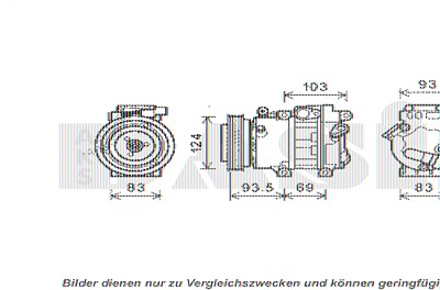 Aks Dasis Kompressor, Klimaanlage [Hersteller-Nr. 851943N] für Hyundai, Kia von AKS DASIS