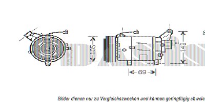 Aks Dasis Kompressor, Klimaanlage [Hersteller-Nr. 851048N] für Mini von AKS DASIS