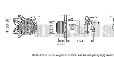 Aks Dasis Kompressor, Klimaanlage [Hersteller-Nr. 851826N] für Nissan von AKS DASIS