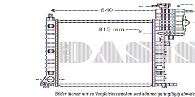 Aks Dasis Kühler, Motorkühlung [Hersteller-Nr. 121950N] für Mercedes-Benz von AKS DASIS