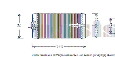 Aks Dasis Wärmetauscher, Innenraumheizung [Hersteller-Nr. 129230N] für Mercedes-Benz von AKS DASIS