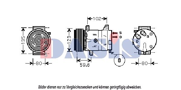 Kompressor, Klimaanlage AKS Dasis 850232N von AKS Dasis
