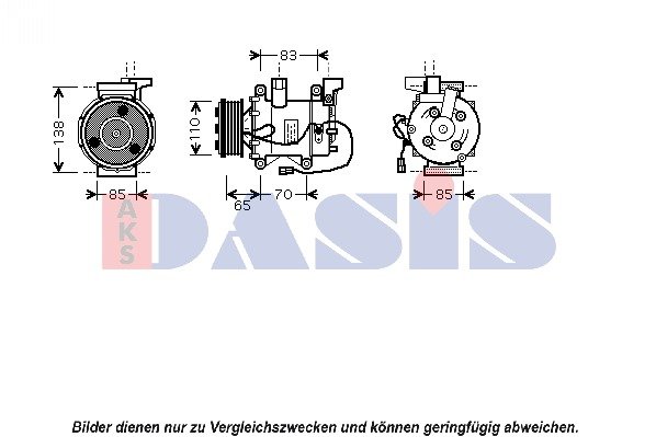 Kompressor, Klimaanlage AKS Dasis 850375N von AKS Dasis